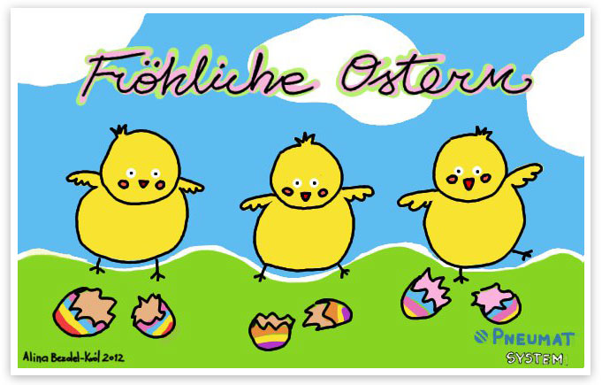 Życzenia Wielkanocne - wersja niemiecka. 2012