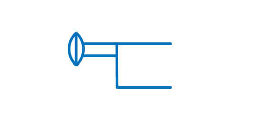 Symbol graficzny przycisku wciskanego i wyciąganego