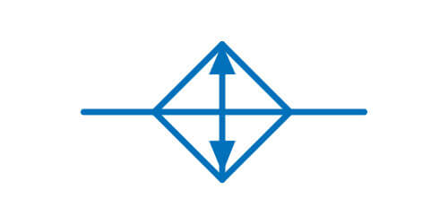 Symbol graficzny chłodnicy, bez linii przepływu czynnika chłodzącego