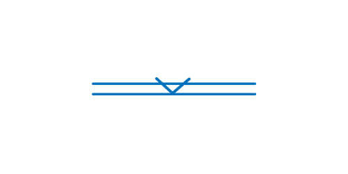Symbol graficzny - przerzutka o dwóch kierunkach działania