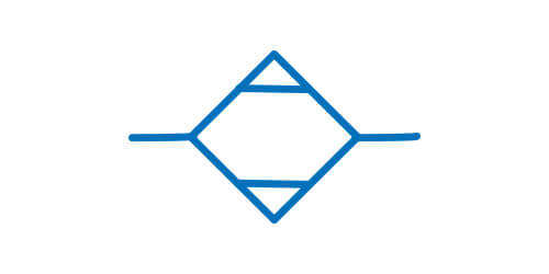 Symbol graficzny osuszacza sprężonego powietrza