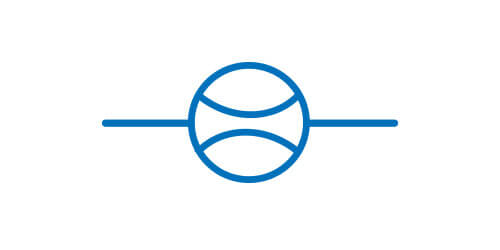 Symbol graficzny przepływomierzu